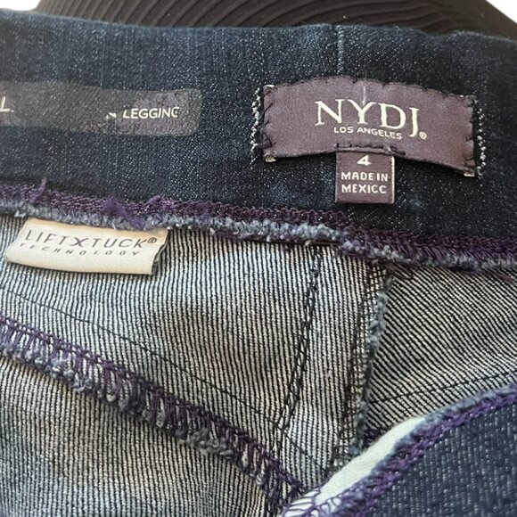 Women's NYDJ Dark Wash Lift + Tuck Jean Leggings Size‎ 4 - Picture 3 of 4